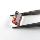 Oregon sunstone faceted emerald cut gemstone, 0.83ct, from Plush, Oregon, view 2 of 10