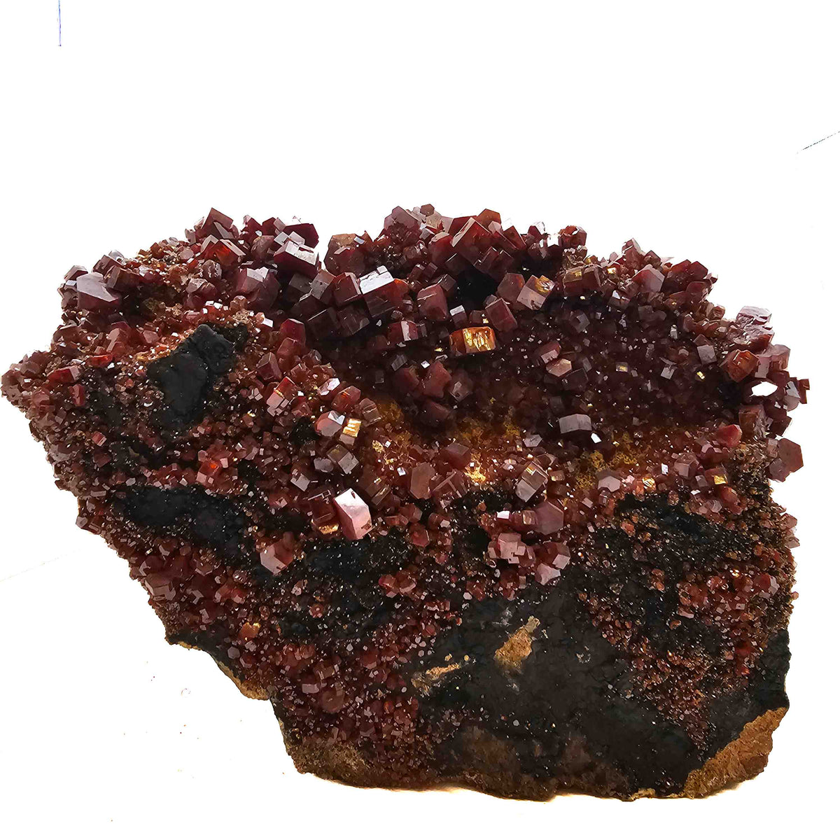 Big Vanadinite specimen, a lead vanadate, from Mibladen Mining District, Drâa-Tafilalet Region, Morocco.