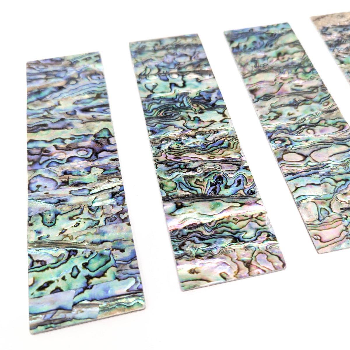 Abalone shell sheet blank from New Zealand – three sheets, top view