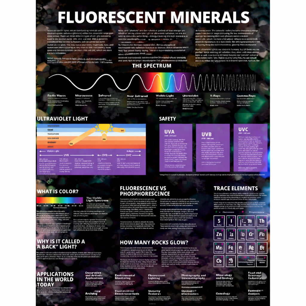 Fluorescent minerals poster: full poster