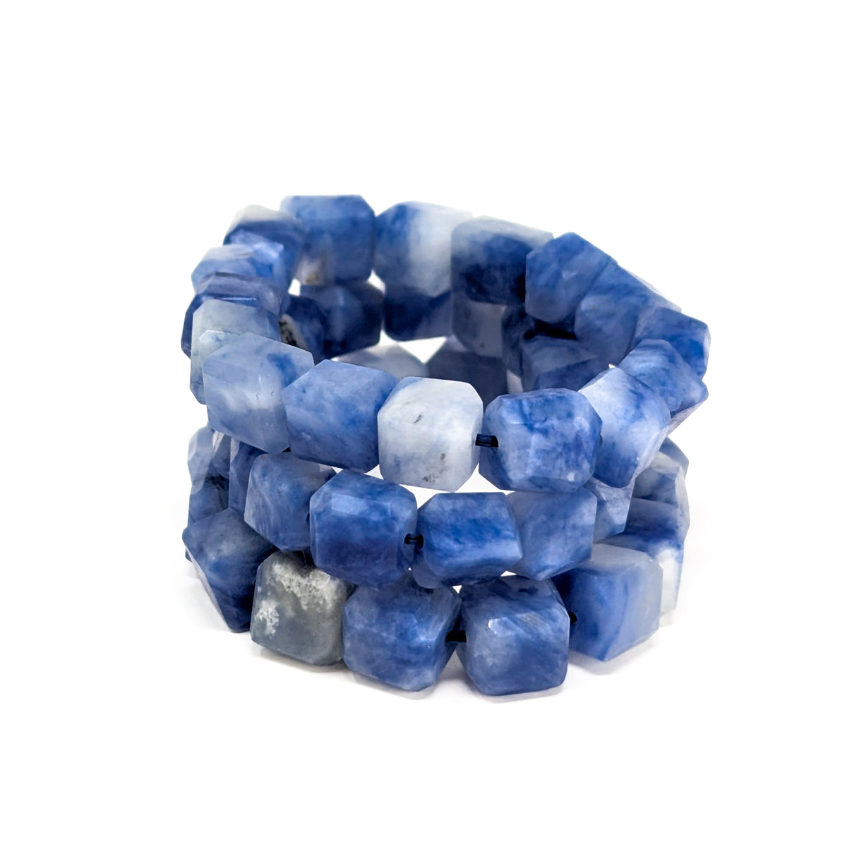Afghanite bead bracelet: stacked bracelets