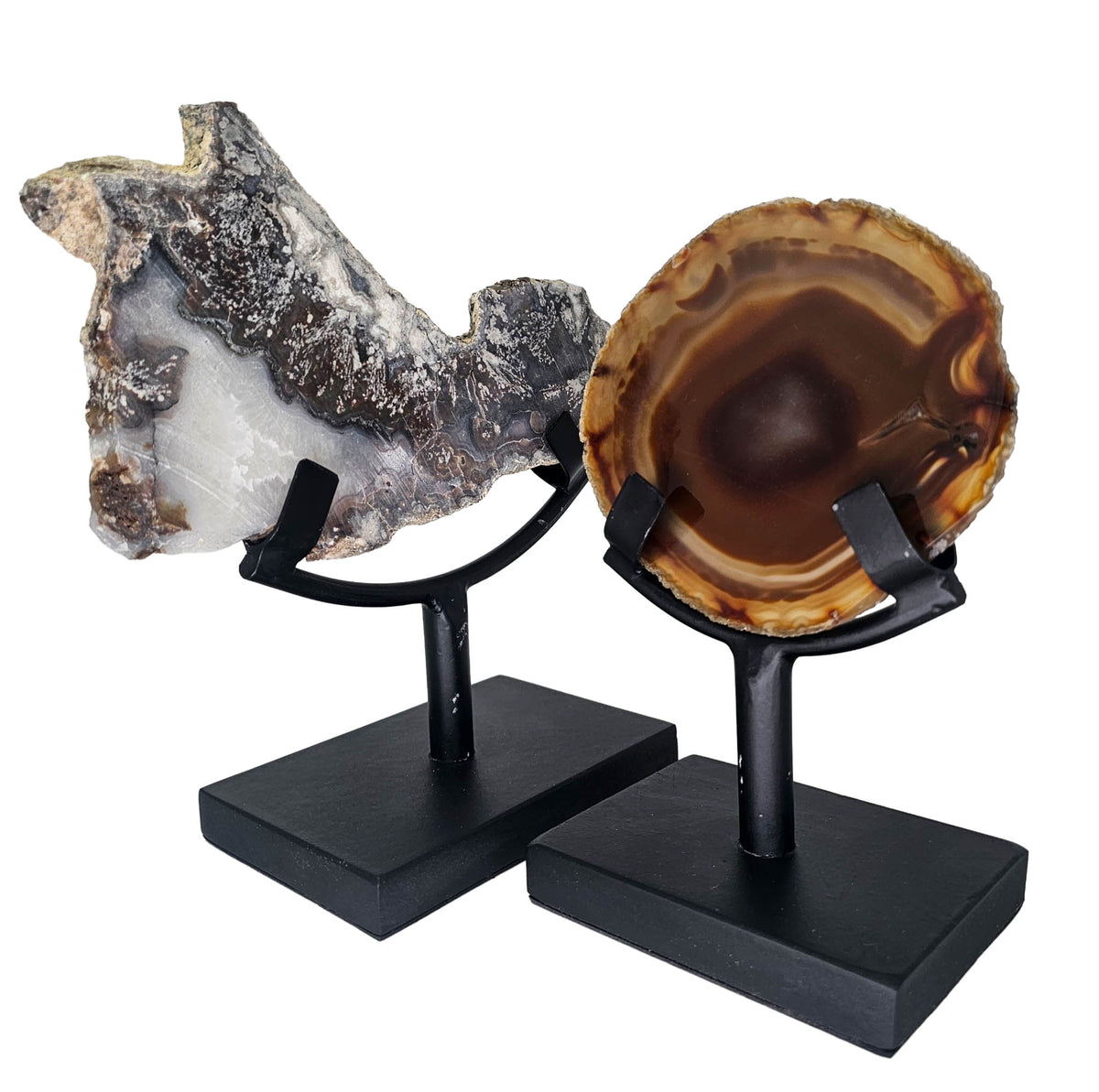Agate Slab stand, a variety of chalcedony.