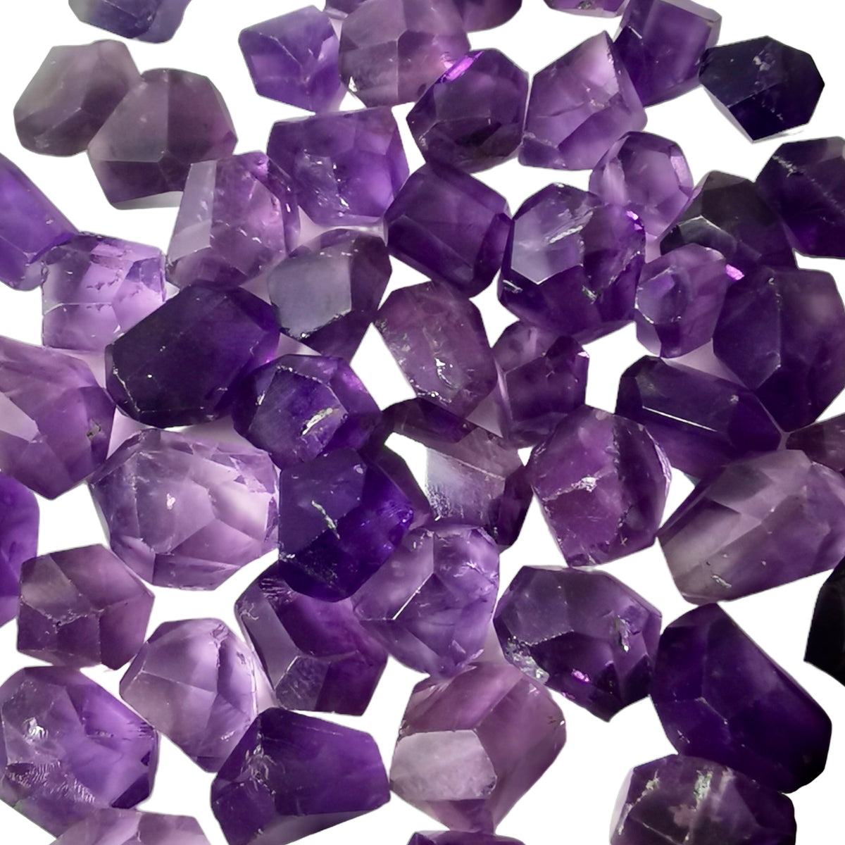 Amethyst Freeform tumble, a variety of quartz, from Brazil.