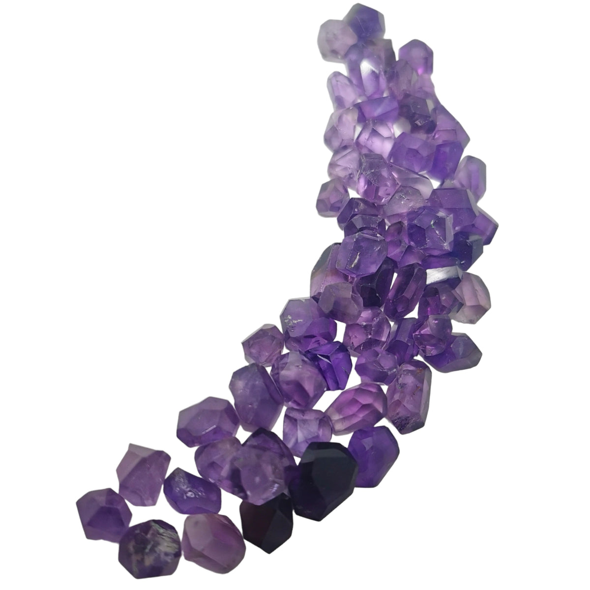Amethyst Freeform tumble, a variety of quartz, from Brazil.