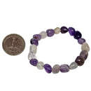 Amethyst - Tumbled Bead Bracelet - Brazil - Crown and Third Eye Chakra