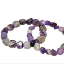 Amethyst - Tumbled Bead Bracelet - Brazil - Crown and Third Eye Chakra