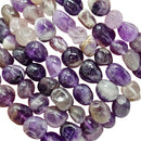 Amethyst - Tumbled Bead Bracelet - Brazil - Crown and Third Eye Chakra
