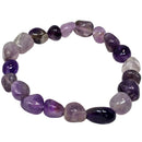Amethyst - Tumbled Bead Bracelet - Brazil - Crown and Third Eye Chakra