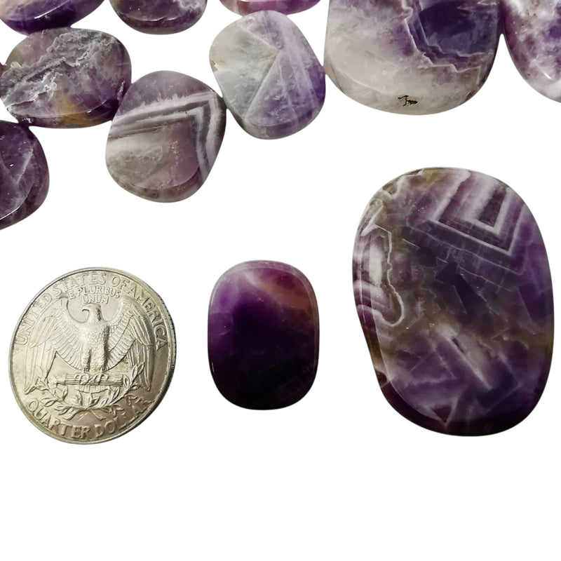 Chevron Amethyst Flat - Tumble