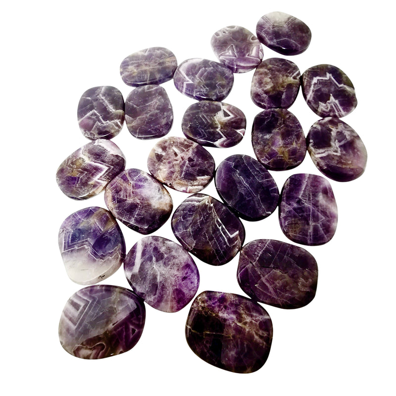 Chevron Amethyst Flat - Tumble