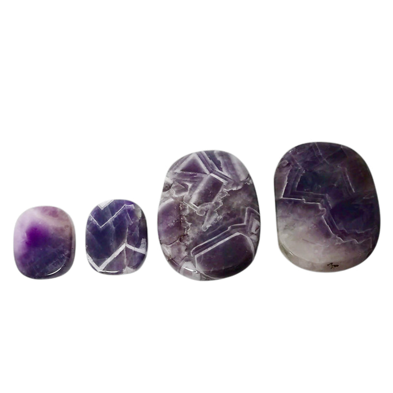 Chevron Amethyst Flat - Tumble