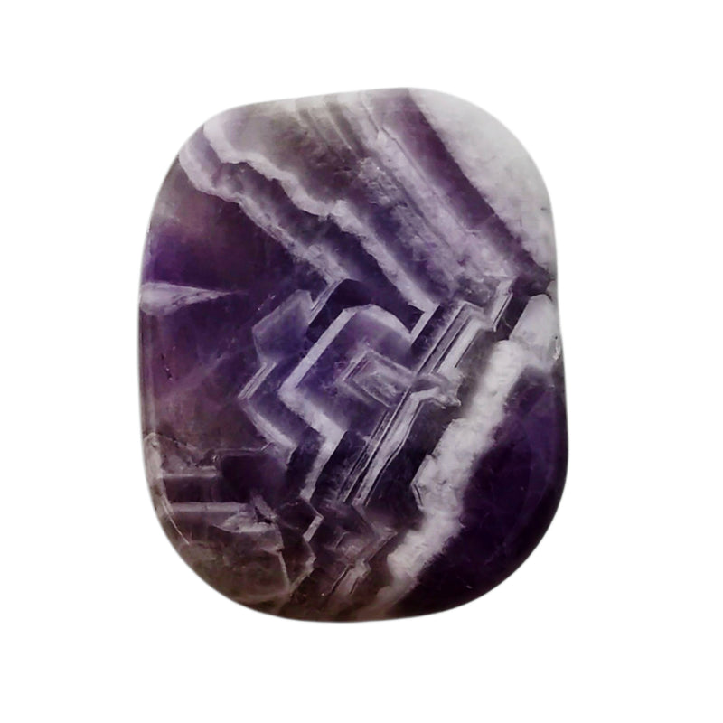 Chevron Amethyst Flat - Tumble