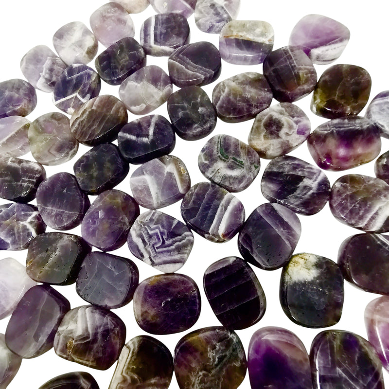 Chevron Amethyst Flat - Tumble