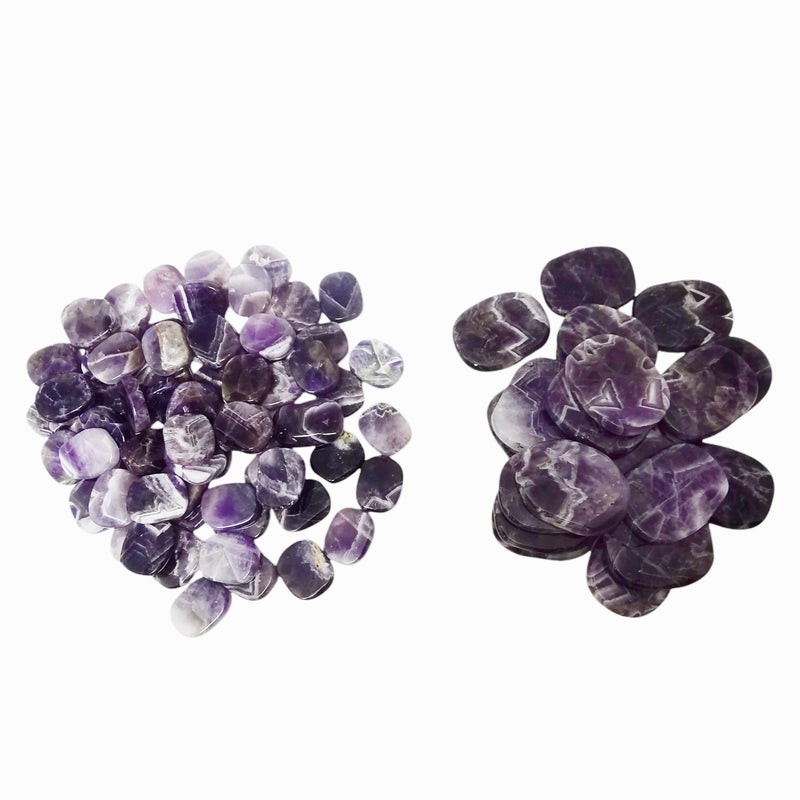 Chevron Amethyst Flat - Tumble