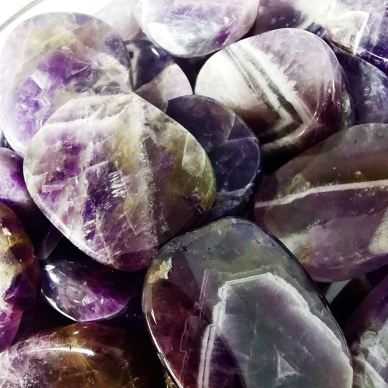 Chevron Amethyst Flat - Tumble