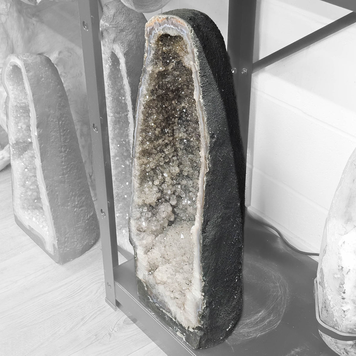 Amethyst cathedral geode statement specimen, a variety of quartz, from Rio Grande do Sul, Brazil.