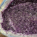Amethyst - Polished Geode Pair - On Rolling Stands - Statement Specimen