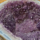 Amethyst - Polished Geode Pair - On Rolling Stands - Statement Specimen