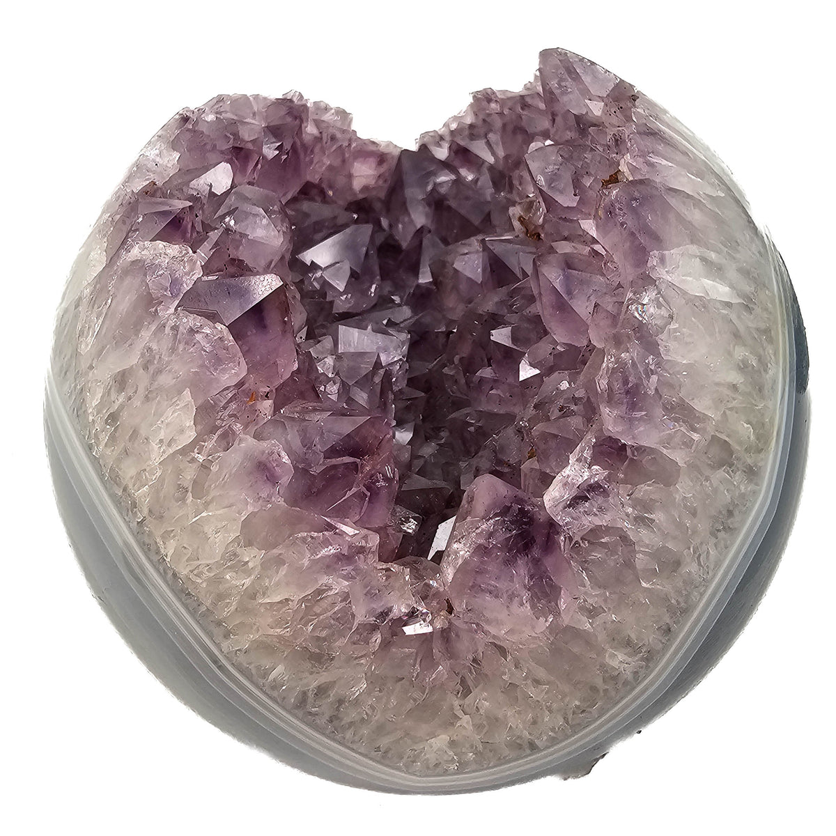 Amethyst sphere specimen, a variety of quartz, from Rio Grande do Sul, Brazil.