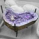 Amethyst with Calcite Burst - Coffee Table - Statement Specimen