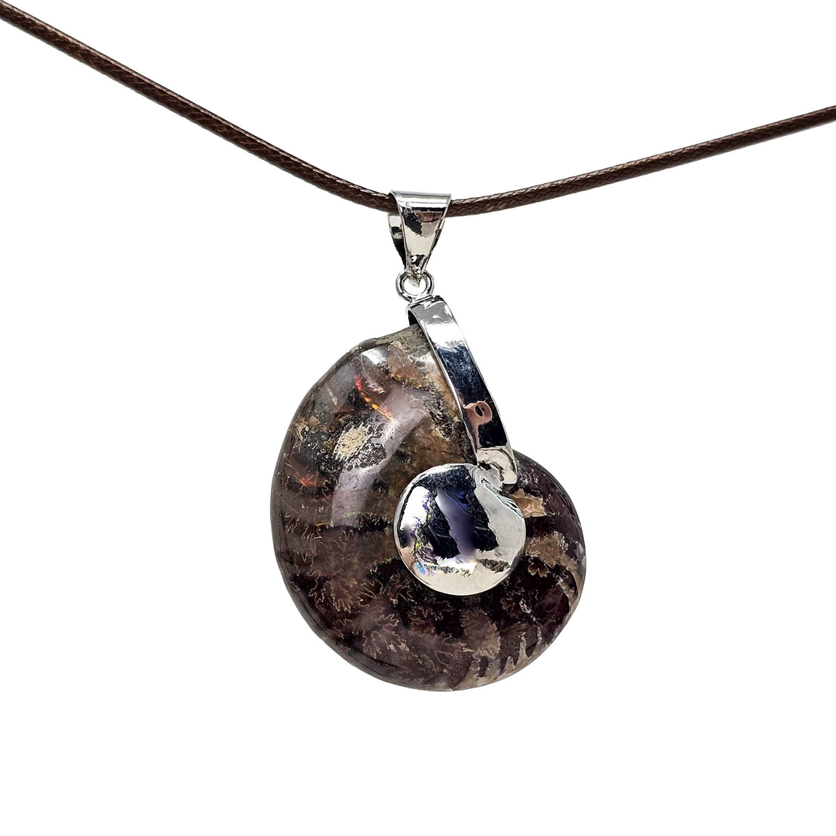 Ammonite pendant from Madagascar – single pendant on cord