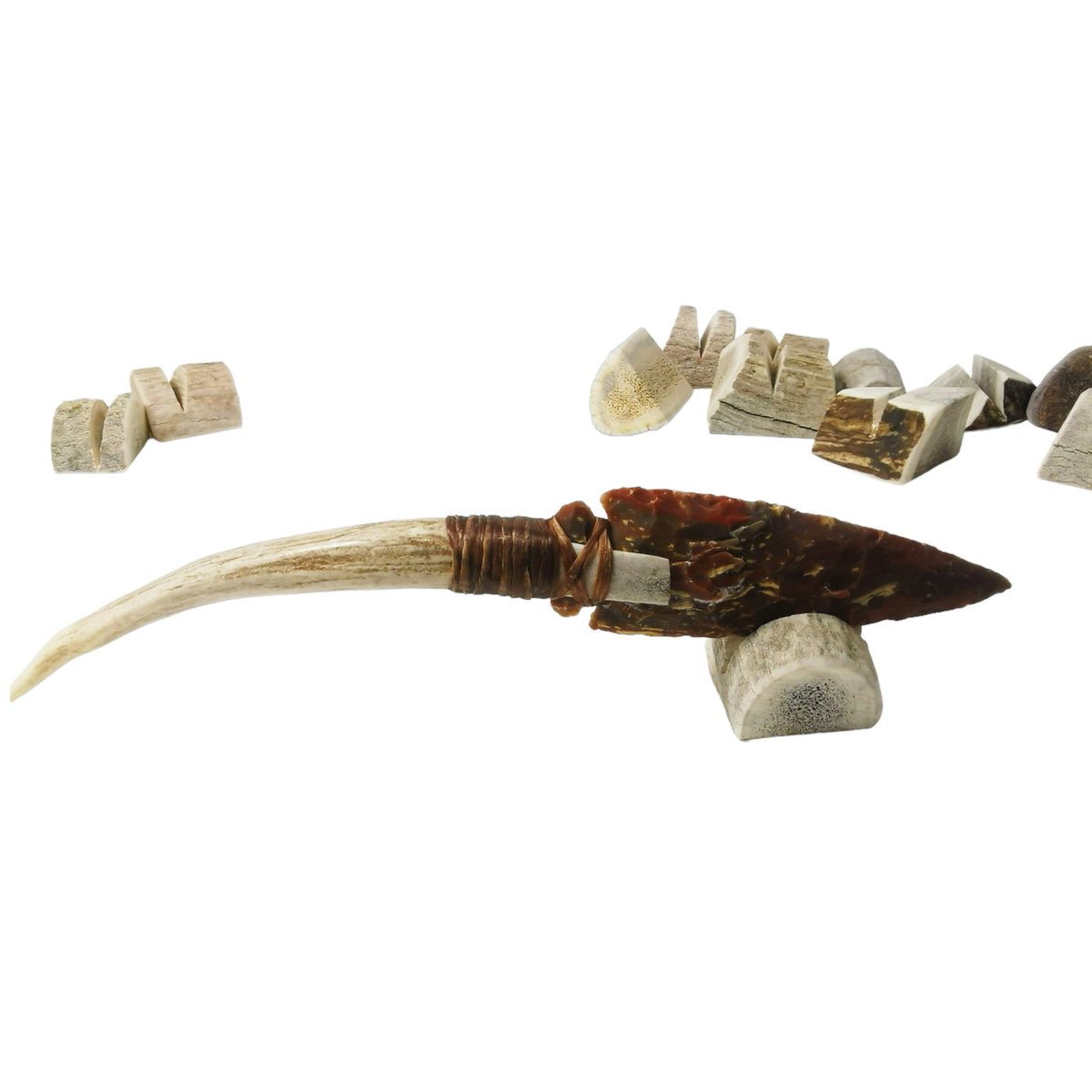 Antler knife stand.