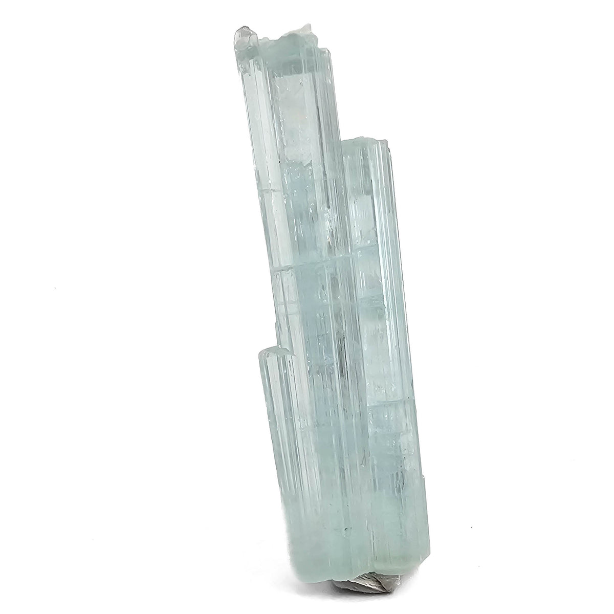Aquamarine specimen, a variety of beryl, from Shigar Valley, Skardu District, Gilgit-Baltistan, Pakistan.