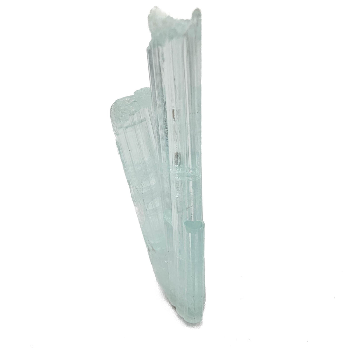 Aquamarine specimen, a variety of beryl, from Shigar Valley, Skardu District, Gilgit-Baltistan, Pakistan.