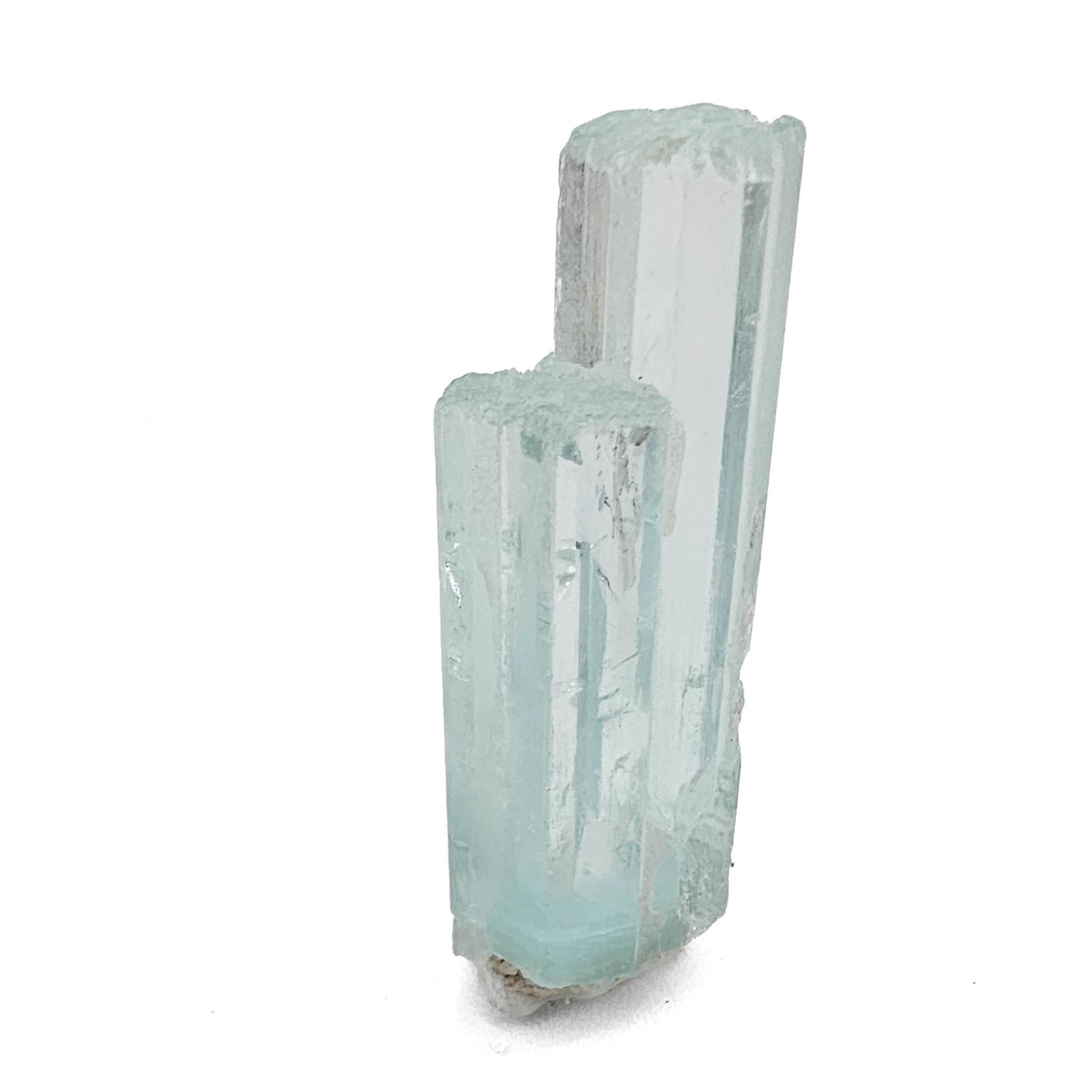 Aquamarine specimen, a variety of beryl, from Shigar Valley, Skardu District, Gilgit-Baltistan, Pakistan.