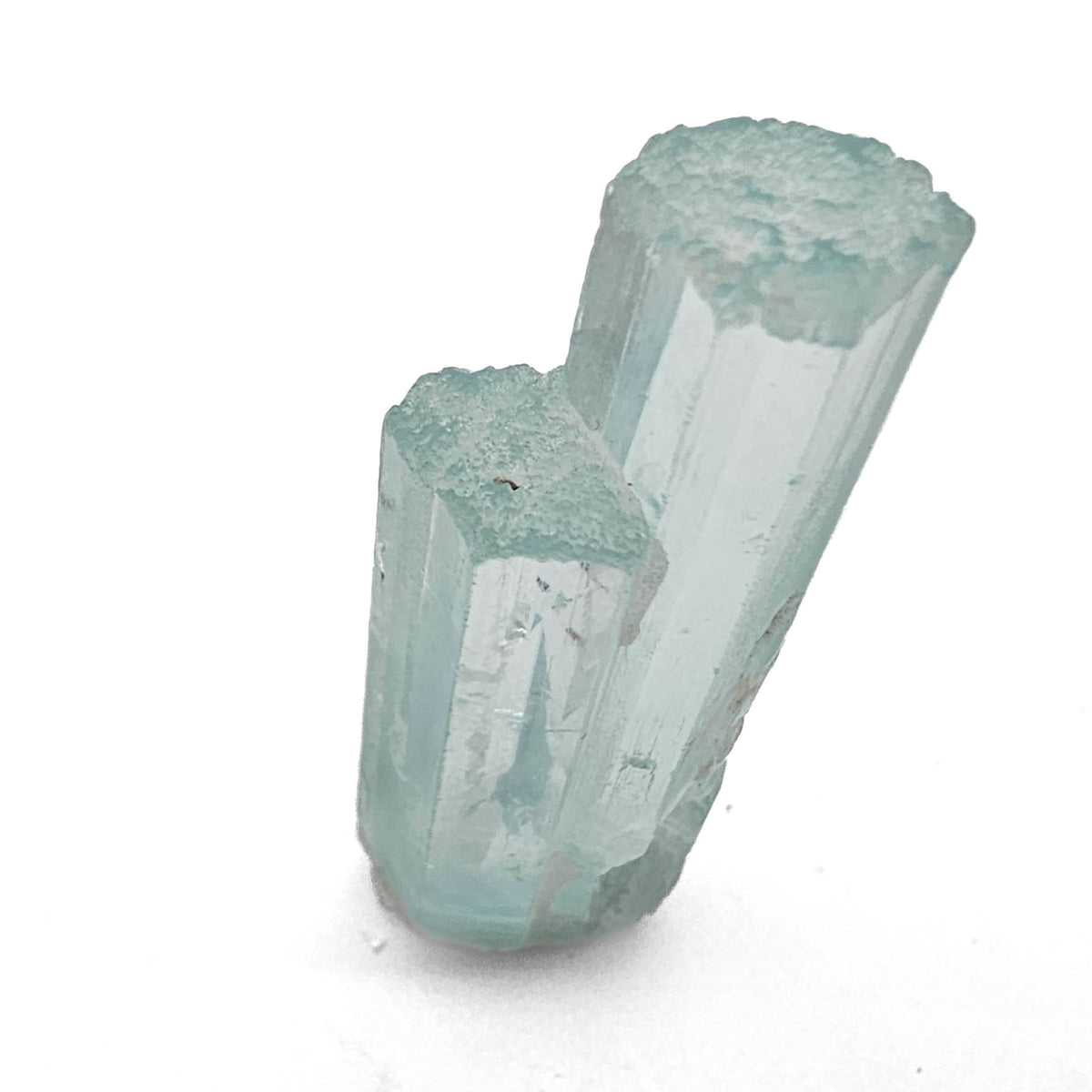 Aquamarine specimen, a variety of beryl, from Shigar Valley, Skardu District, Gilgit-Baltistan, Pakistan.