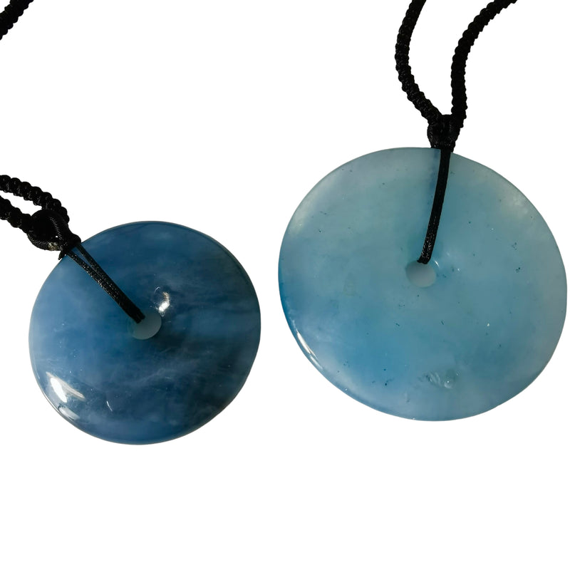 Aquamarine Bi-Disc - Pendant