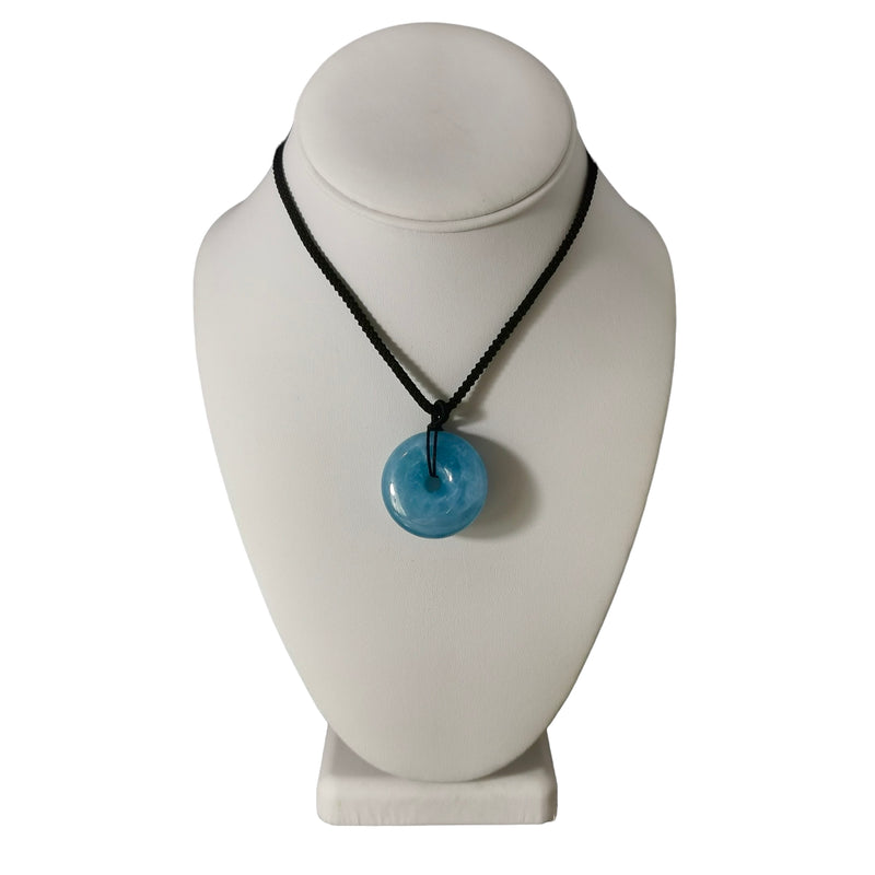 Aquamarine Bi-Disc - Pendant