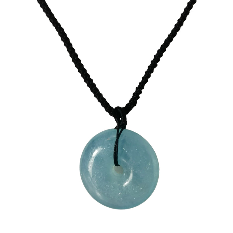 Aquamarine Bi-Disc - Pendant