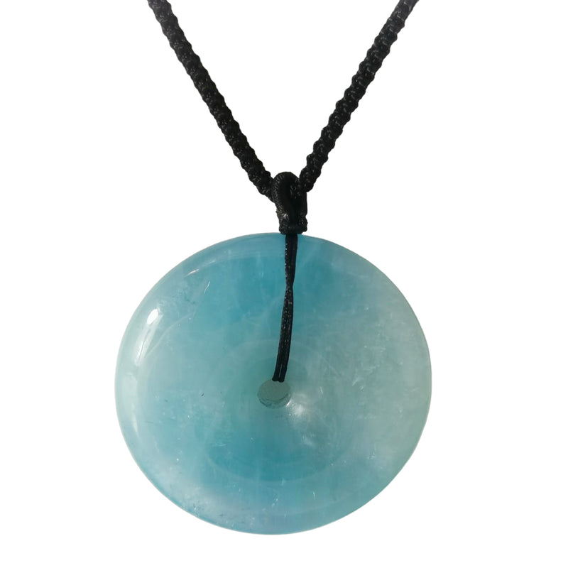 Aquamarine Bi-Disc - Pendant