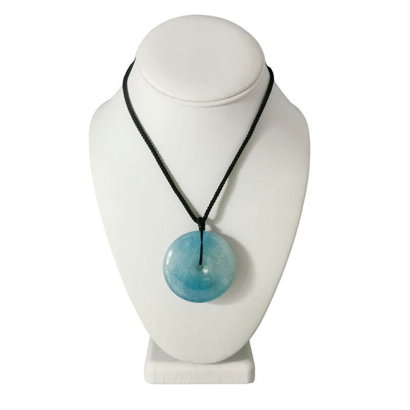 Aquamarine Bi-Disc - Pendant