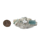 Aquamarine (Beryl) with Muscovite on Feldspar - Specimen