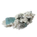Aquamarine (Beryl) with Muscovite on Feldspar - Specimen