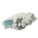 Aquamarine (Beryl) with Muscovite on Feldspar - Specimen