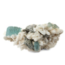 Aquamarine (Beryl) with Muscovite on Feldspar - Specimen