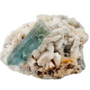 Aquamarine (Beryl) with Muscovite on Feldspar - Specimen