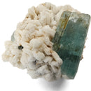 Aquamarine (Beryl) with Muscovite on Feldspar - Specimen