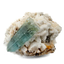 Aquamarine (Beryl) with Muscovite on Feldspar - Specimen