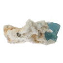 Aquamarine (Beryl) with Muscovite on Feldspar - Specimen