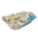 Aquamarine (Beryl) with Muscovite on Feldspar - Specimen