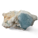 Aquamarine (Beryl) with Muscovite on Feldspar - Specimen