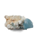 Aquamarine (Beryl) with Muscovite on Feldspar - Specimen