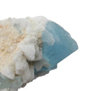 Aquamarine (Beryl) with Muscovite on Feldspar - Specimen