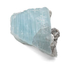 Aquamarine (Beryl) with Muscovite on Feldspar - Specimen