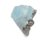 Aquamarine (Beryl) with Muscovite on Feldspar - Specimen