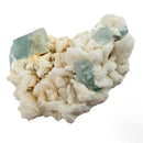 Aquamarine (Beryl) with Muscovite on Feldspar - Specimen